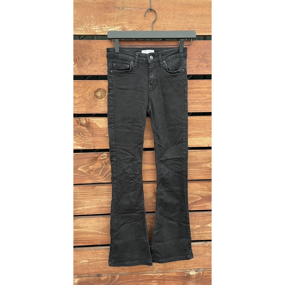 Zara Skinny Flared‎ Black Jeans* Size 2